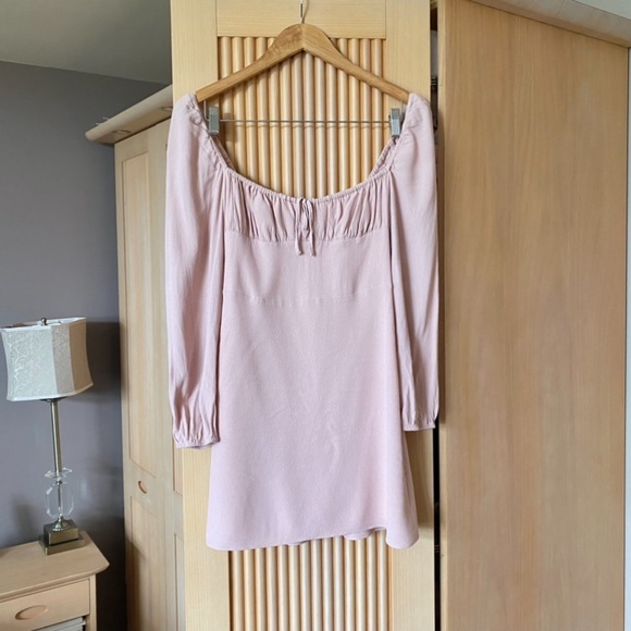 Aritzia sunday best delilah longsleeve dress pink - Picture 5 of 11